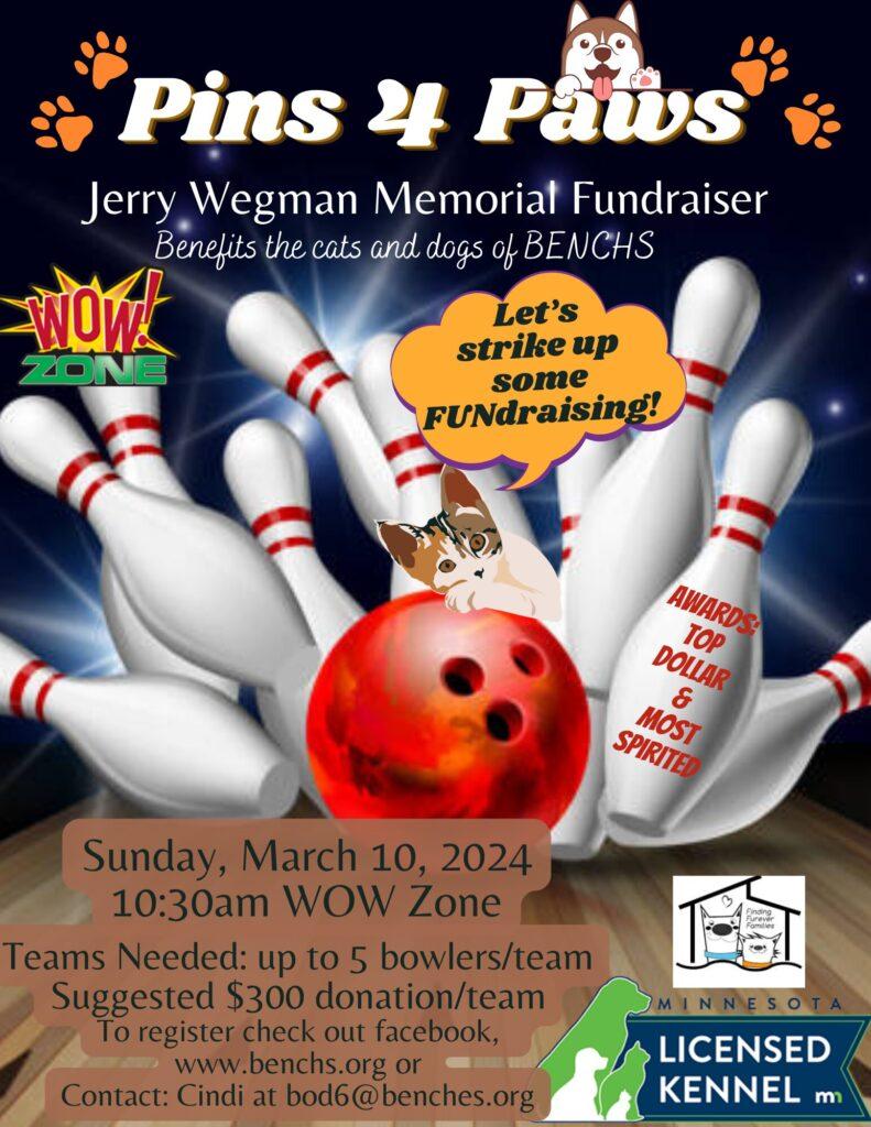 Pins 4 Paws - Jerry Wegman Memorial Fundraiser